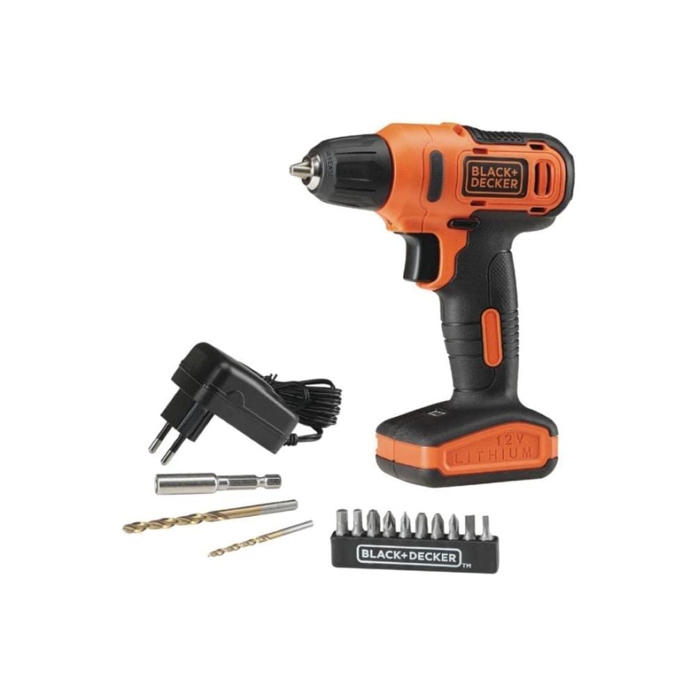 Furadeira/Parafusadeira Black & Decker 3/8"12V Bateria com 13 Acessórios | LD12S-BR