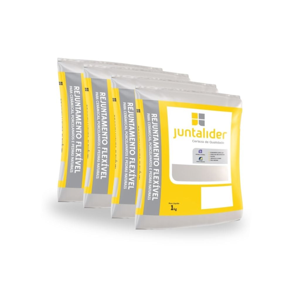 Rejunte Juntalider 4 Pacotes com 1KG Areia
