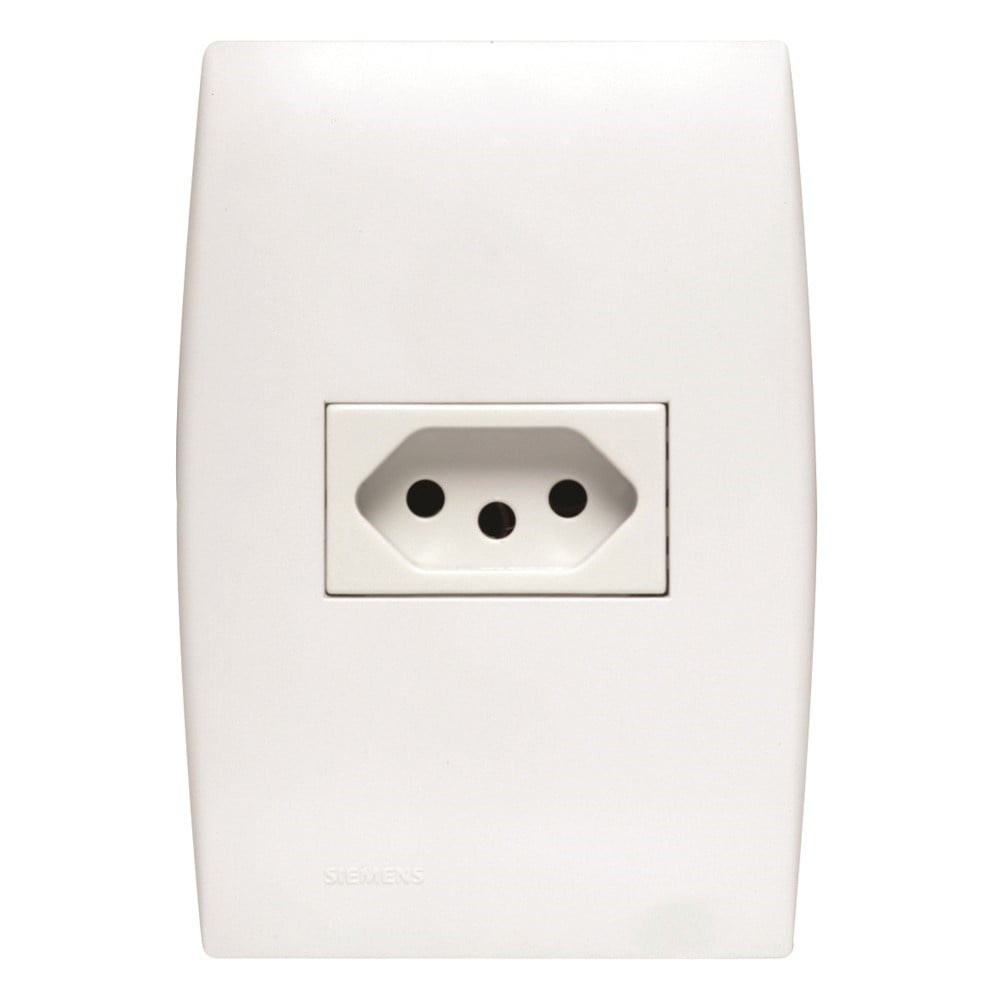 Conjunto Soprano Ilus 4X2 Branco com Placa 1 Tomada 10A 5UB99052