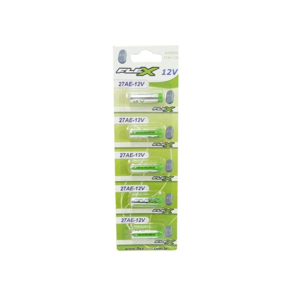 Pilha Flexgold Bateria 12V MN27 Alcalina 5 Peças FX-27A-12V