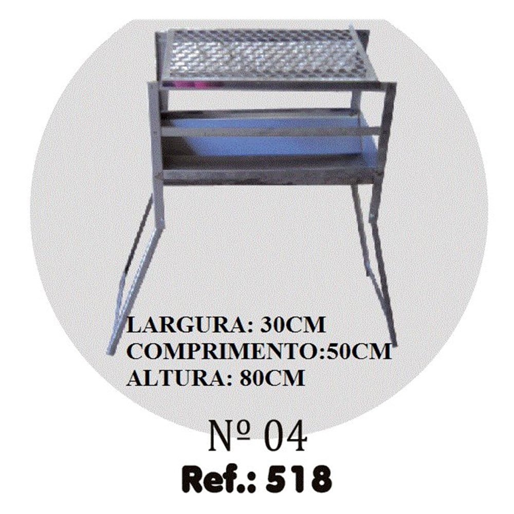 Churrasqueira Chapa Pintada RISKGAS"4"30X50X80 2 Andares 503