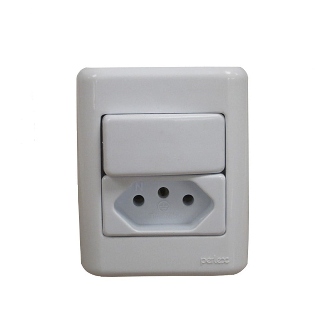 Sistema Perlex Branca (1 Simples+Tomada 10a) 3081/11BR