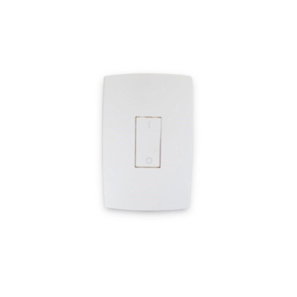 Conjunto Pial Plus - 4x2 Branco com Placa (1 Bipolar) | 612105