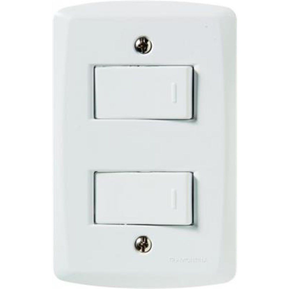 Conjunto Tramontina Lux 4X2 Branco com Placa 2 Paralelos 57145041