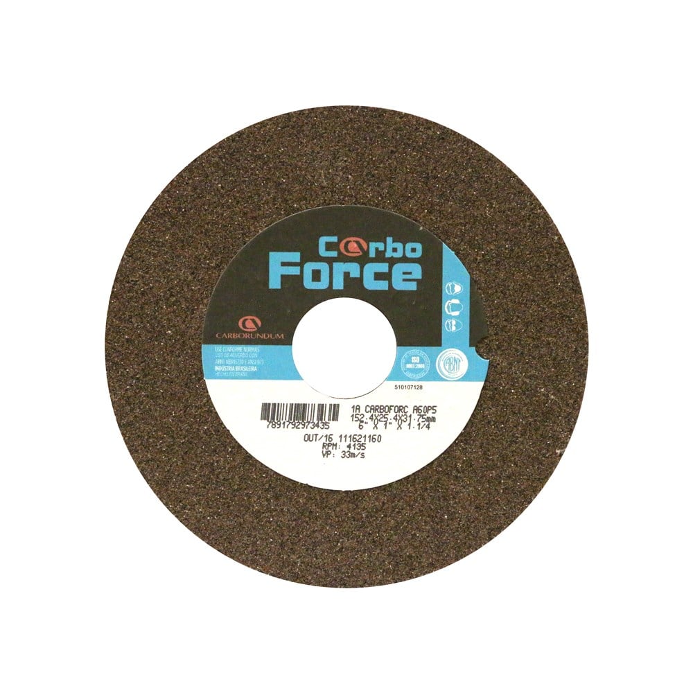 Rebolo Carborundum Ferro 6x1" Fino A60 66253331506