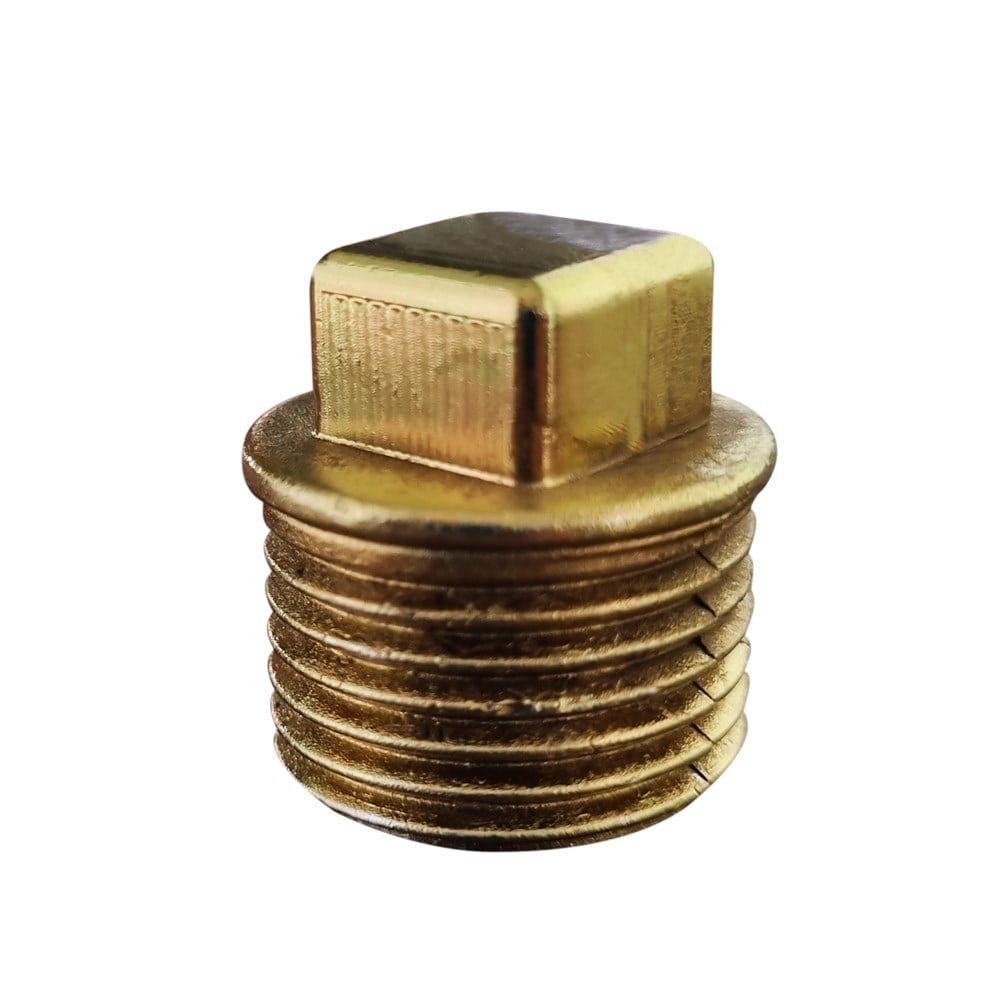 Plug Zamac Cromado 1/2" Rosca Rosca Macho Amarelo 10638E