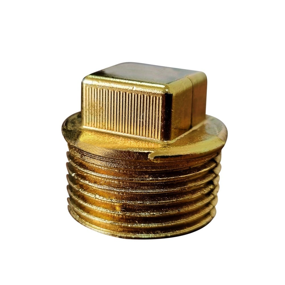 Plug Zamac Cromado 3/4" Rosca Rosca Macho Amarelo 10639E