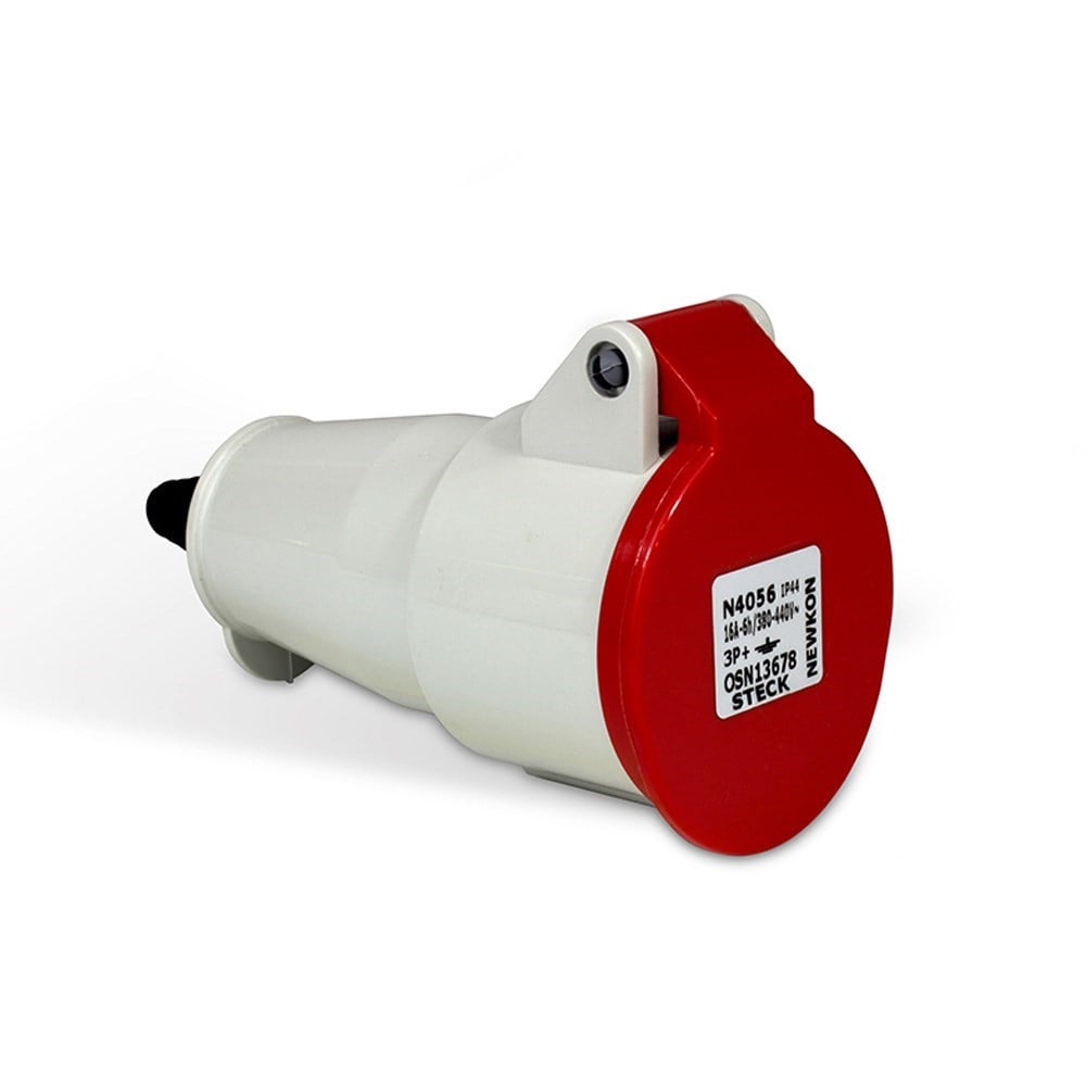 Acoplamento Steck 380V 3 Polos+Terra 16A Vermelho N4056