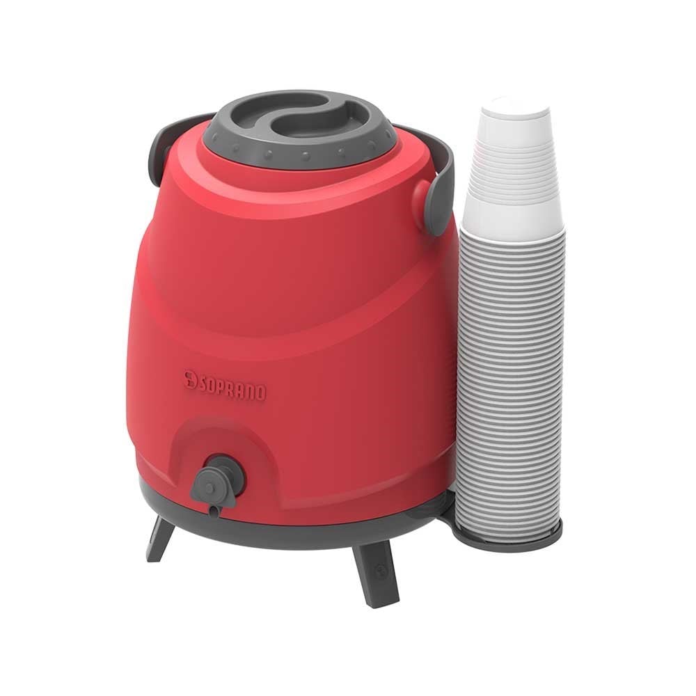 Botijão Térmico com Torneira Soprano 09L Vermelho 09000.0017.17