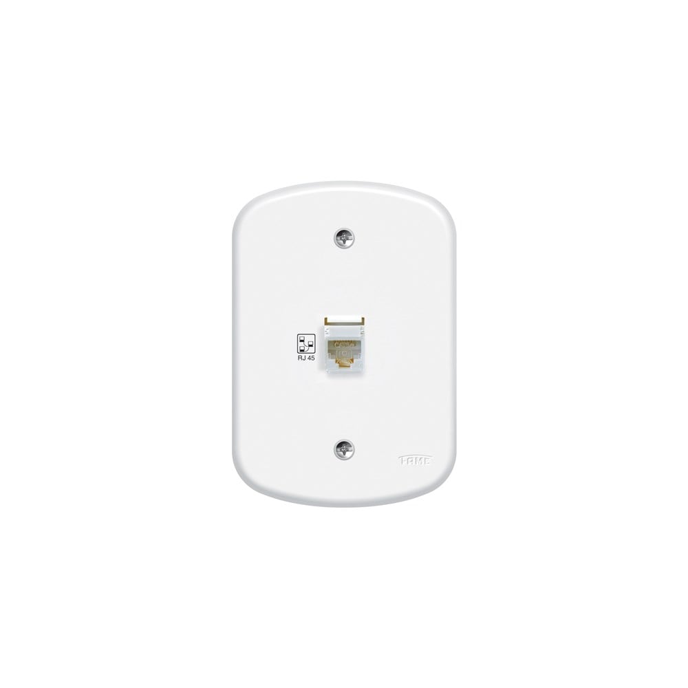 Conjunto Fame 4X2 Branco com Placa 1 Tomada RJ45 4211384