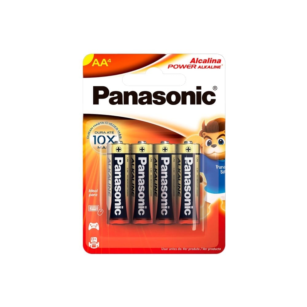 Pilha Panasonic Alcalina Pequena AA - Cartela 4 Peças | LR6XAB4B192