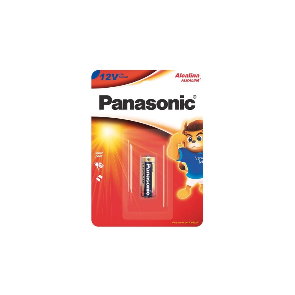 Pilha Panasonic Alcalina Bateria 12V com 1 Peça LRV08-1B