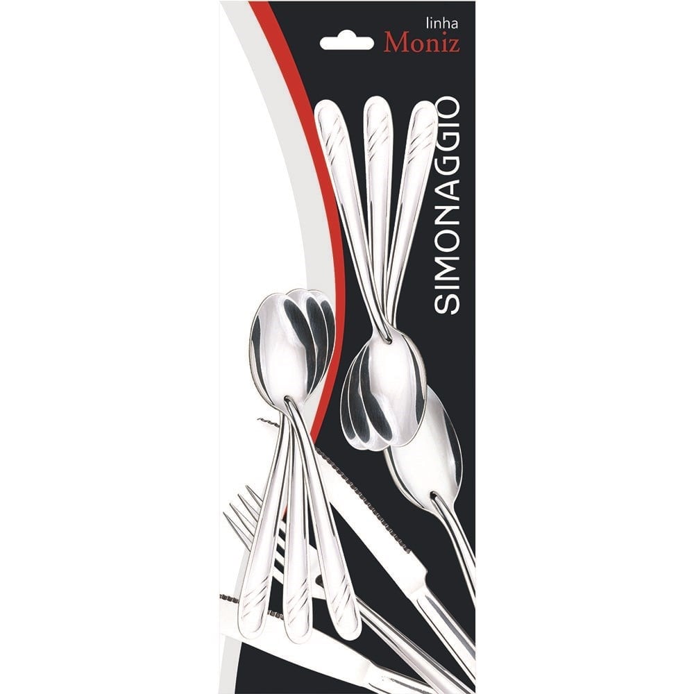 Colher Simonaggio Chá Moniz 6 Peças Inox 1703/6