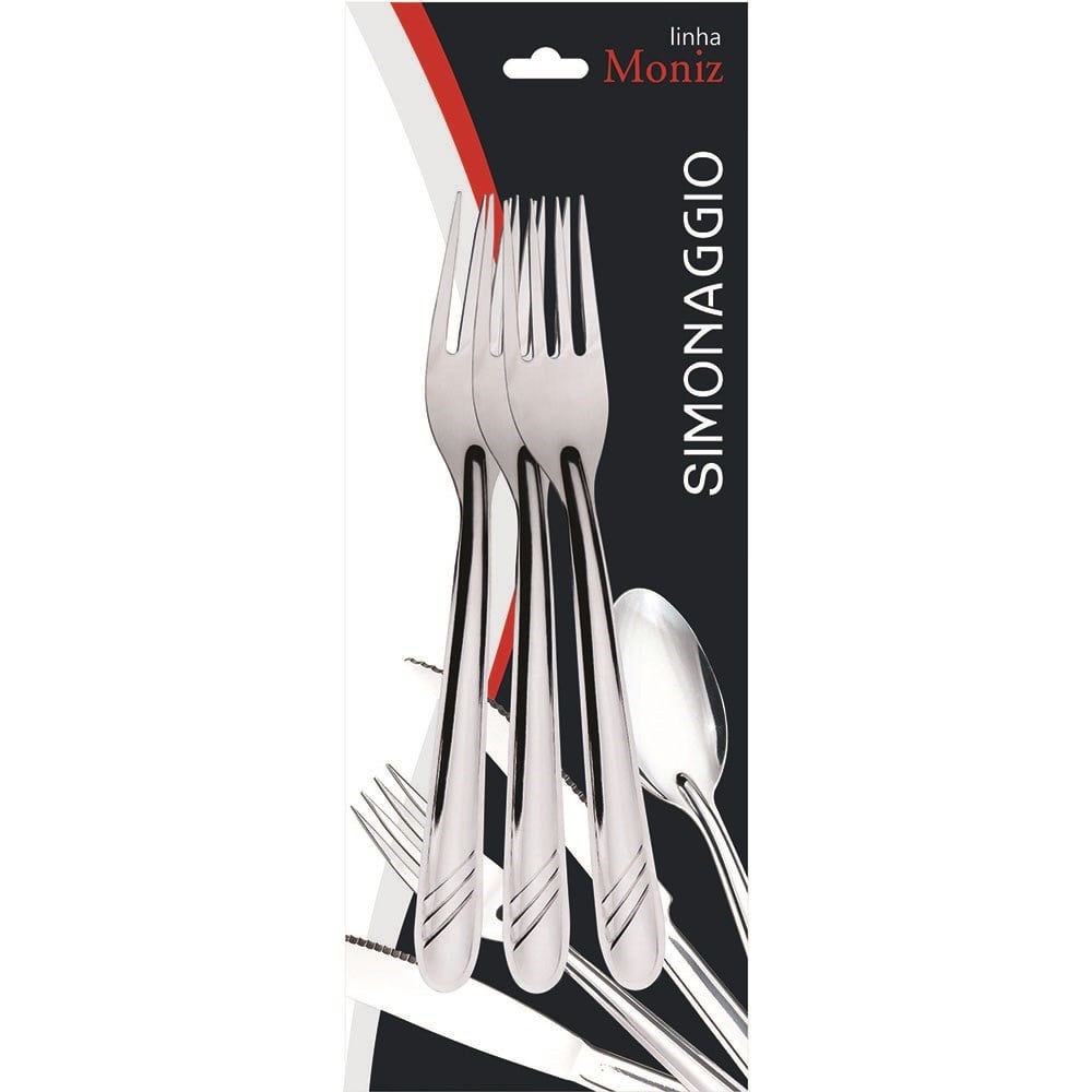 Garfo Simonagio Sobremesa Moniz 3 Peças Inox 200.103.0202.300