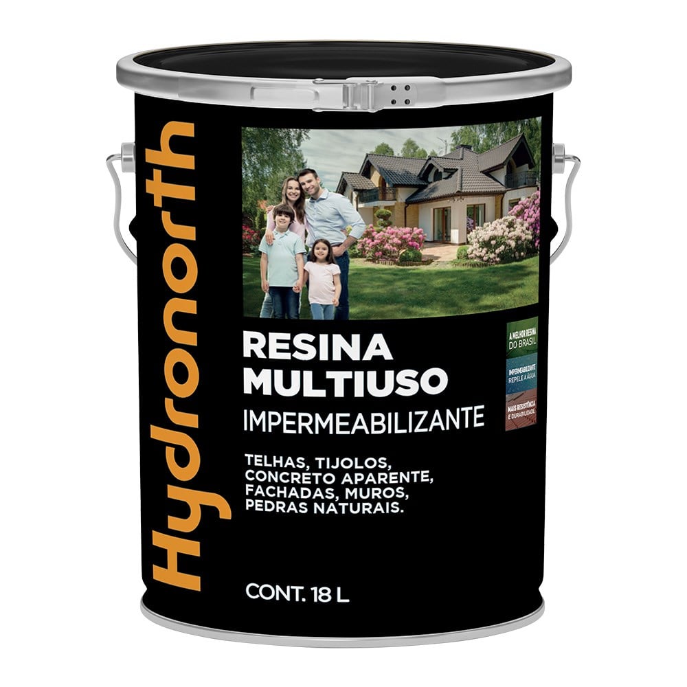 Resina Multiuso Hydronorth Solvente Color Brilhante 18L Concreto Balde 00005587