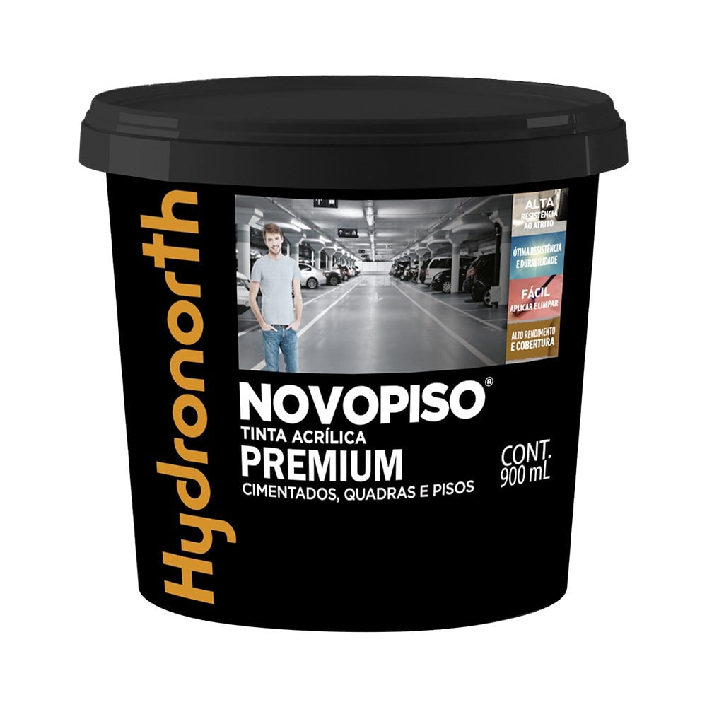 Hydronorth Novopiso Premium Piso 900ml Fosco Cinza Demarcação Pote | 00093286