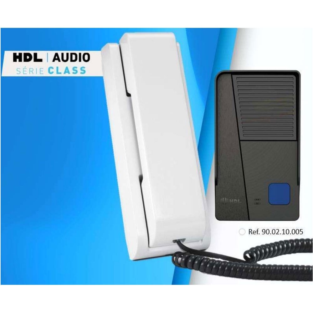 Porteiro HDL Class para até 3 Externo 1 Botão Branco 90.02.10.005