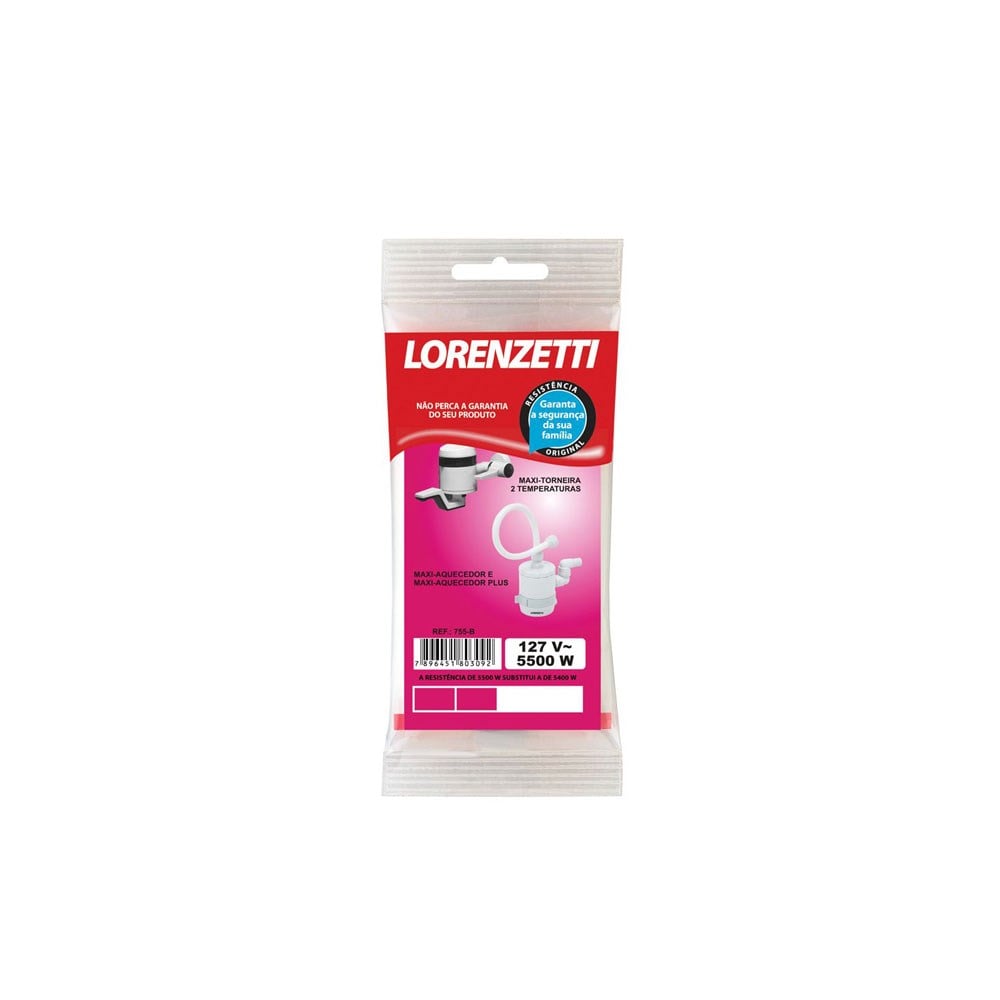 Resistência Lorenzetti Torneira/Aquecedor 127V 5400W 755B 7589015