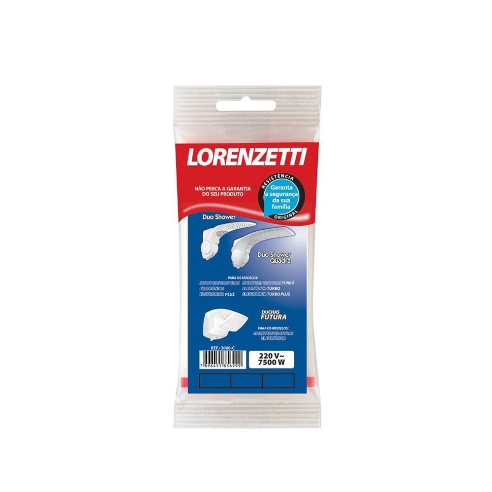 Resistência Lorenzetti Duo Shower Universal 220V 7500W 3060C 7589106