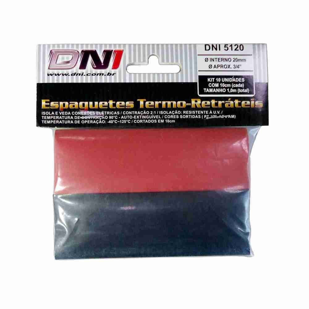 Espaguete Termo Retrátil DNI 20mm com 10 Peças 5120