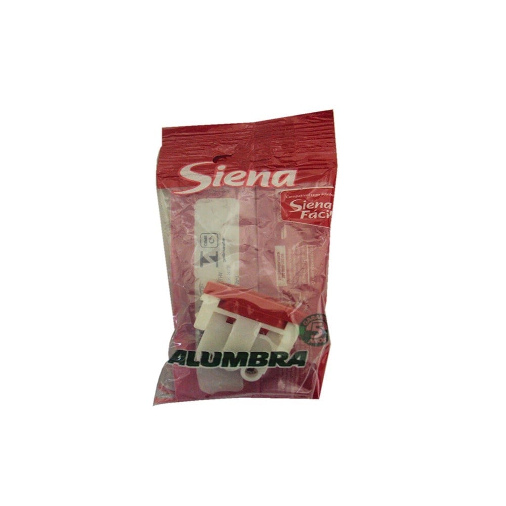 Módulo Alumbra Siena Branco (Tomada 10a Vermelho) 6080