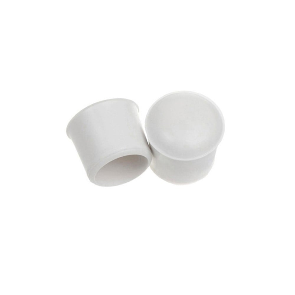 Ponteira Cadeira Forsan Borracha Branca (C)1/2" 8 Peças 0051CB