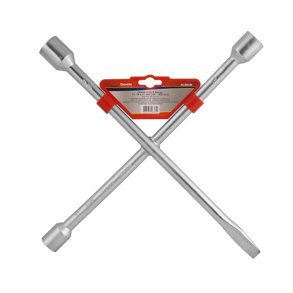 Chave de Roda Cruz Corneta 3 Bocas 3420000