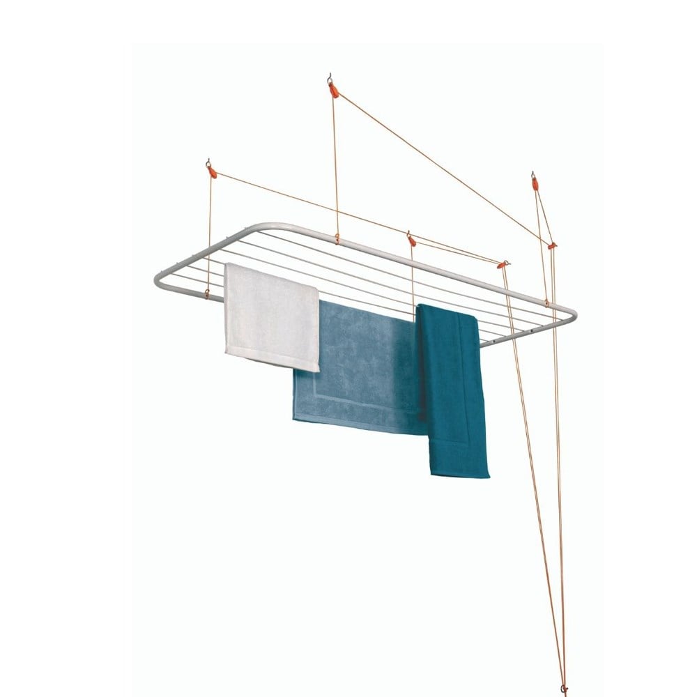 Varal de Teto Aço Branco Maxeb 1,2m x 56cm