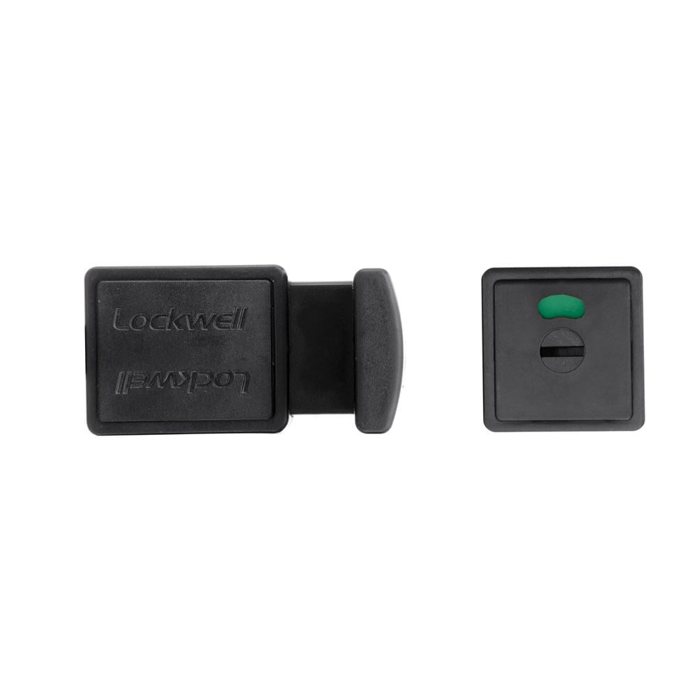 Trinco WC Livre/Ocupado PVC 35mm Preto Lockwell 855