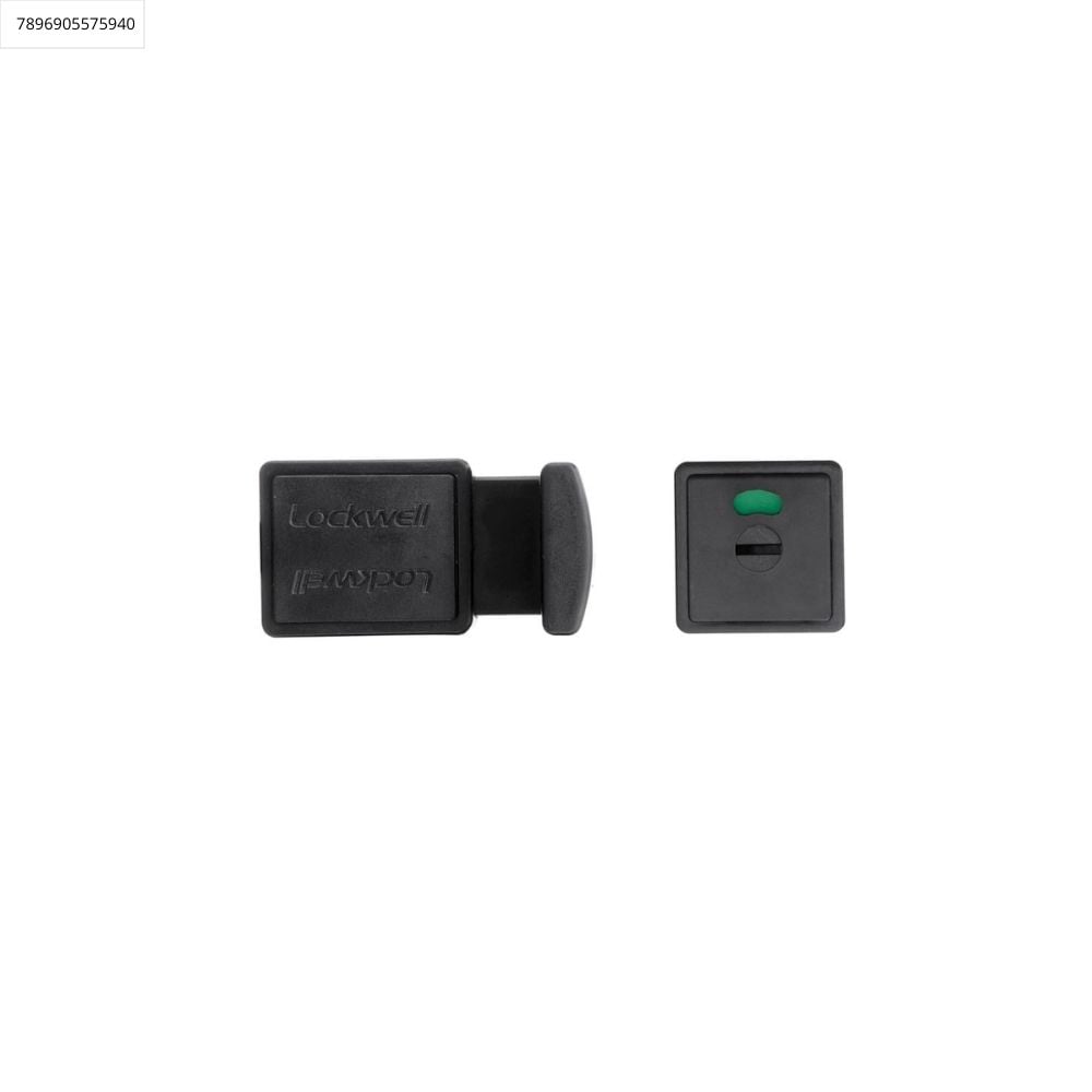 Trinco WC Livre/Ocupado PVC 10mm Preto Lockwell 755