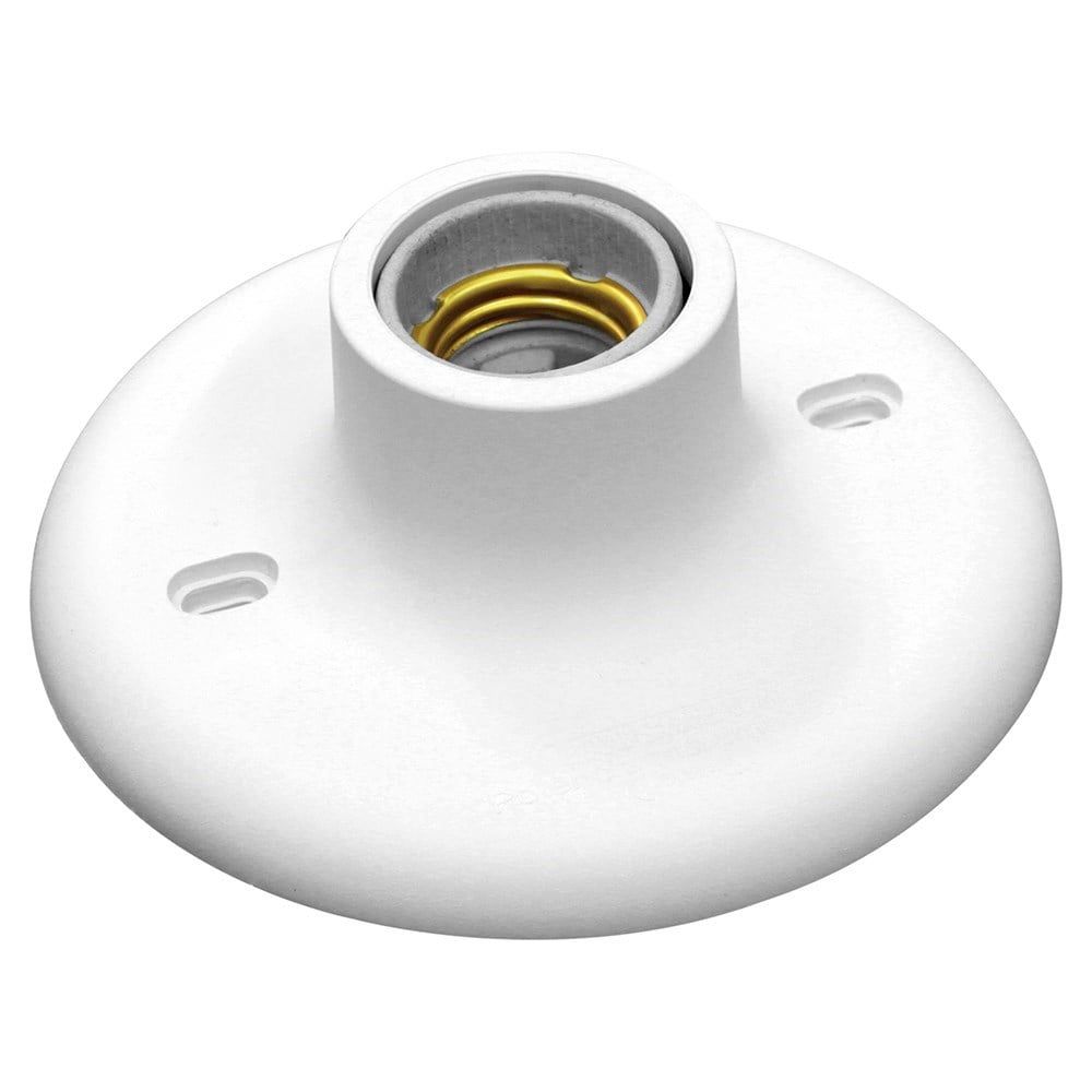 Plafonier PVC Taschibra Branco Redondo Soquete Porcelana E27 02080009-01