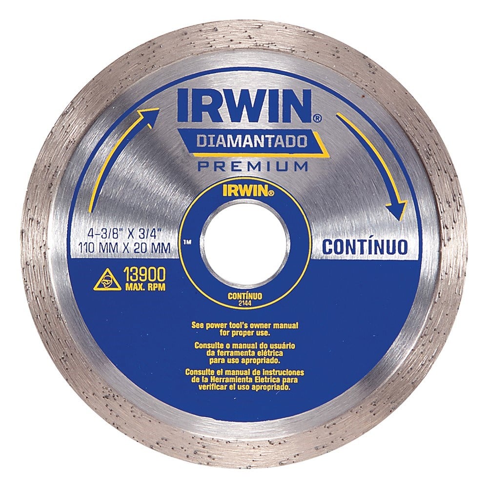 Disco Diamantado Irwin Liso 110mm Seco Água IW2144
