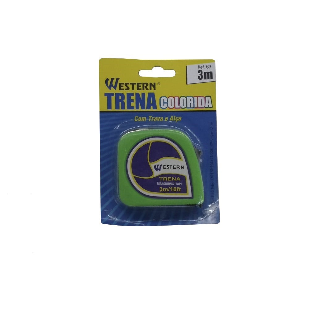 Trena Western 3m/10mm Colorida com Trava 63