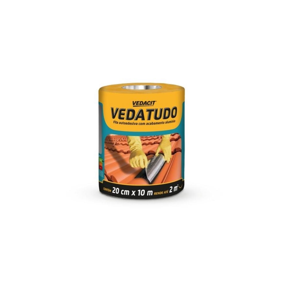 Fita Multiuso Veda Tudo Vedacit Alumínio 20cmx10m | 148084 - imagem 1