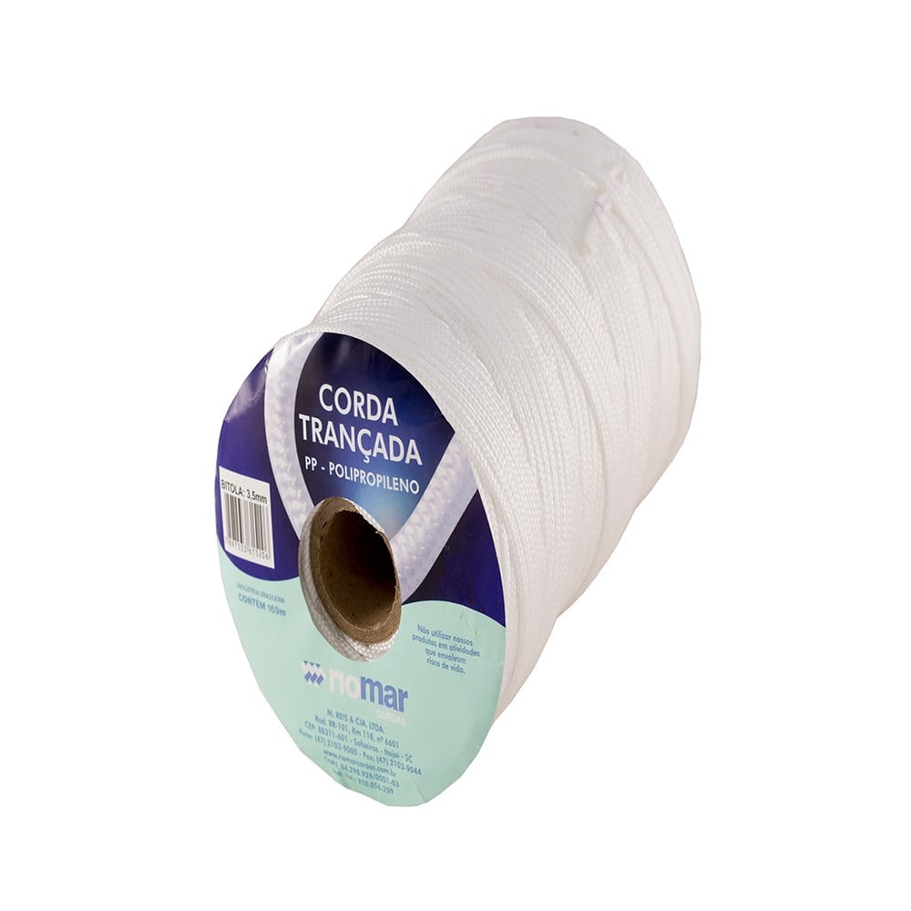 Corda Polipropileno Trançada Riomar 03.5MM Branca 172M 33235061