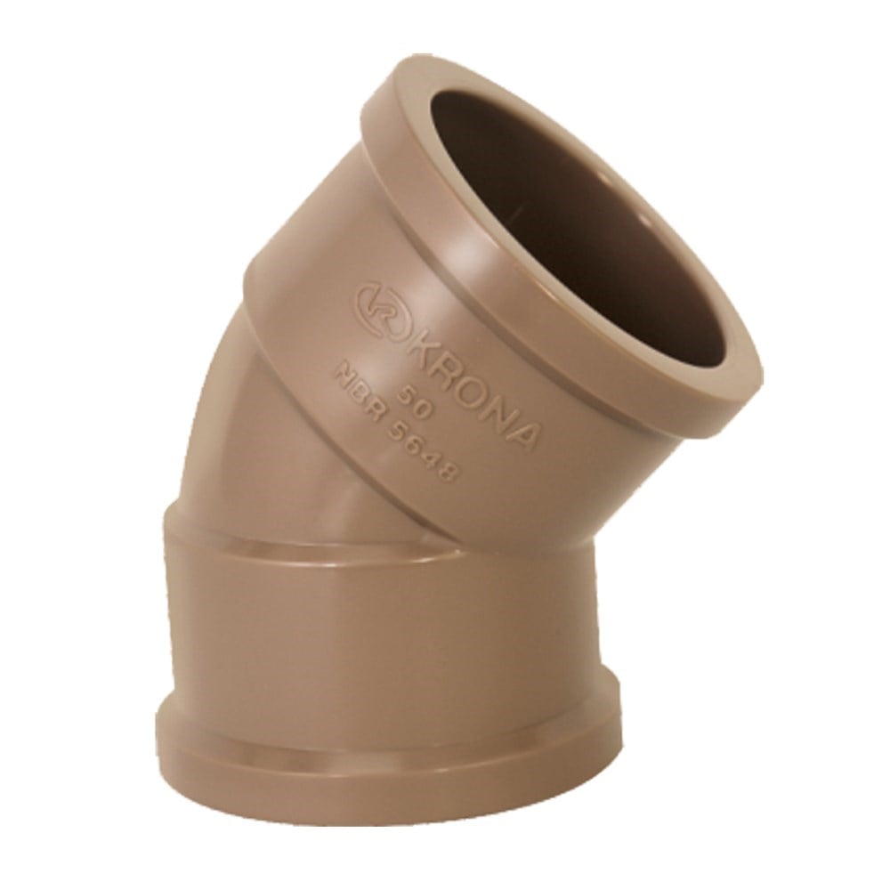 Cotovelo Marrom Krona Liso Liso 110mm X 45 423