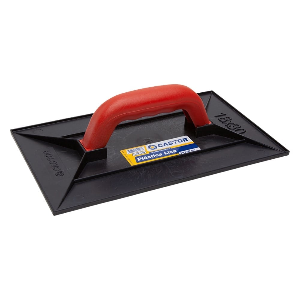 Desempenadeira PVC Castor 18 Lisa Preta 126