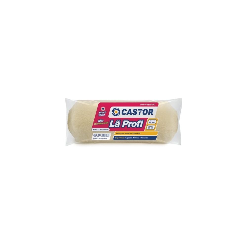 Rolo Lã Castor Profissional 23cm sem Cabo 331 - imagem 1