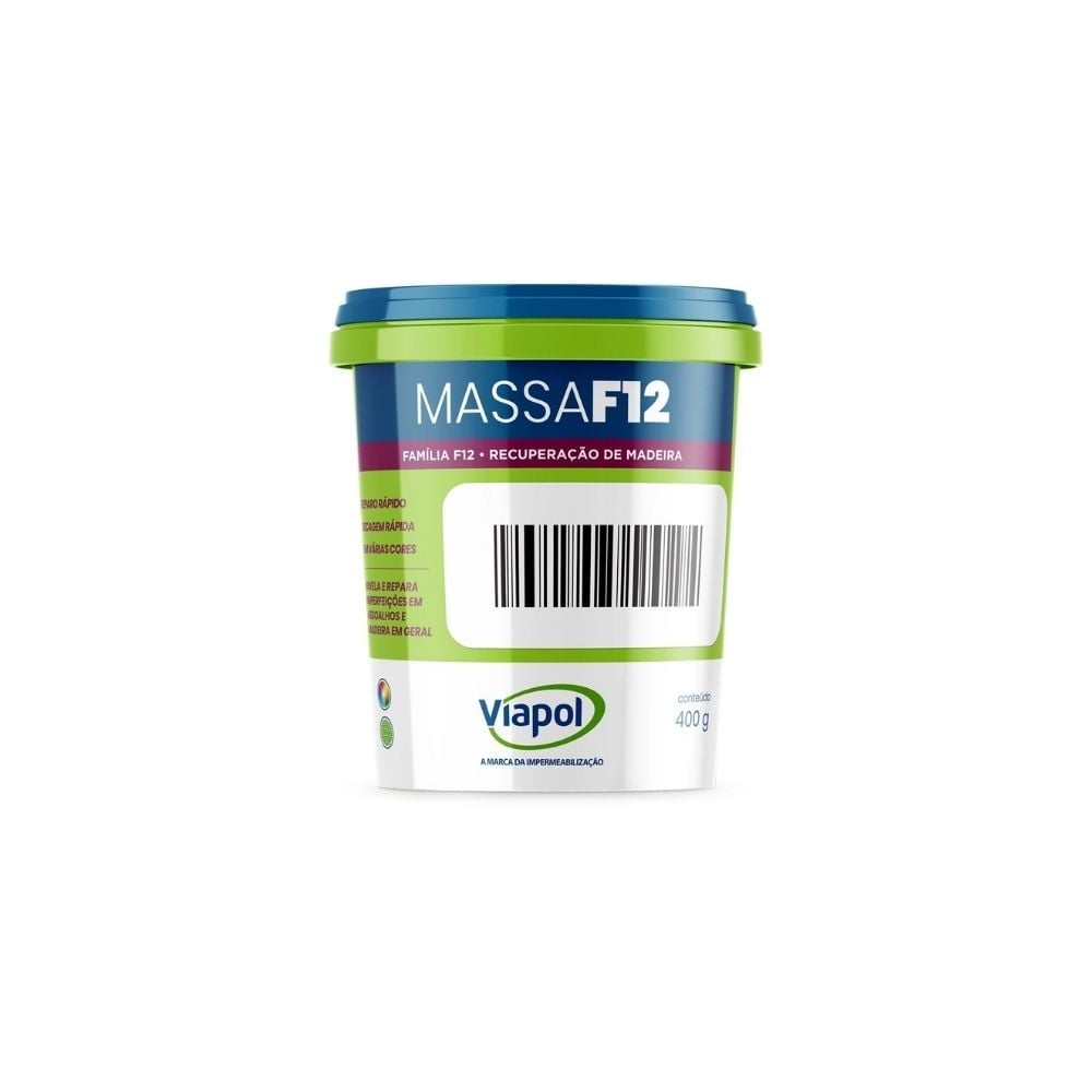Massa Madeira F12 Viapol Castanho 400g V0210677