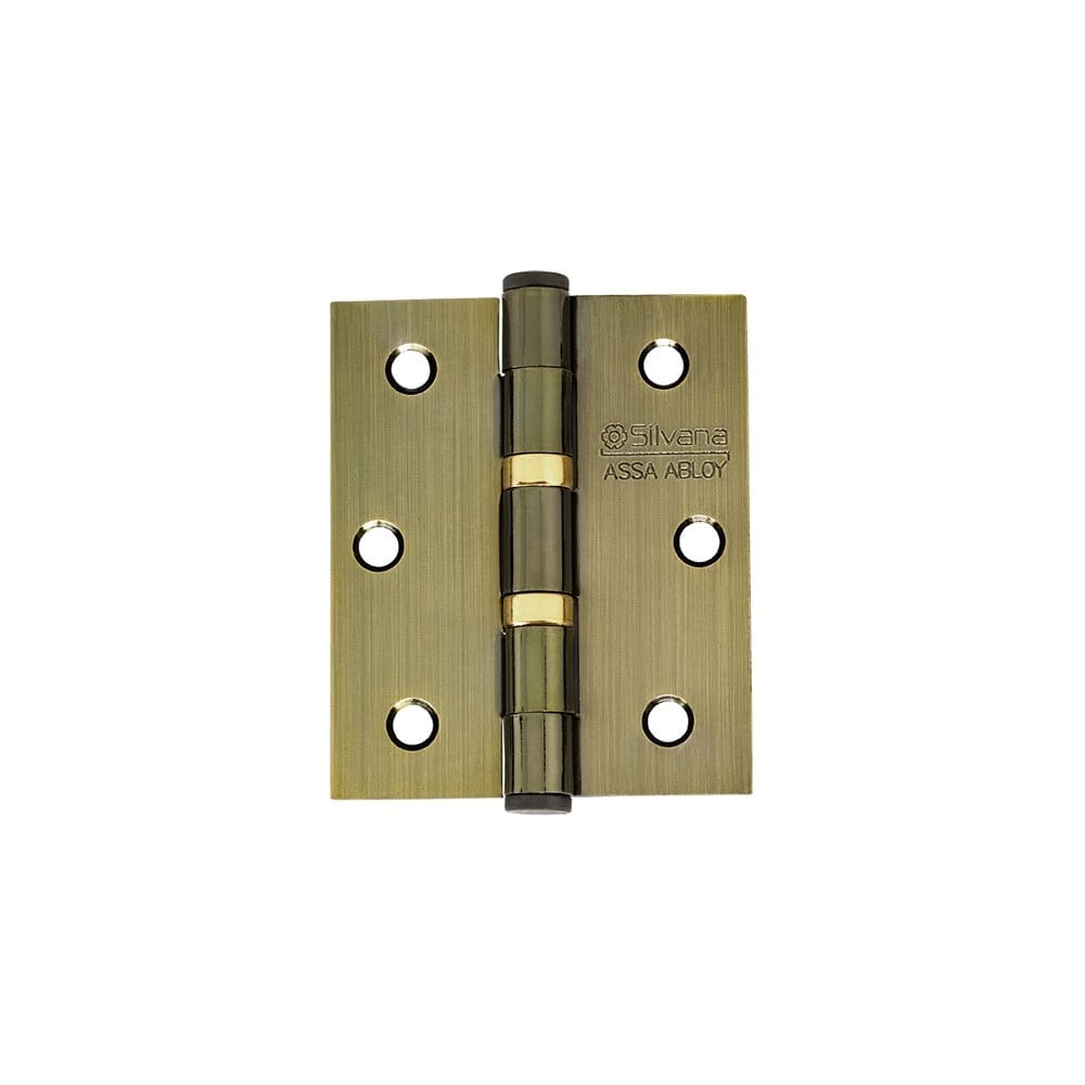 Dobradiça Silvana 891 Ferro Zincado Oxidado 3.1/2x3" com Rolamento com 3 Peças 92518
