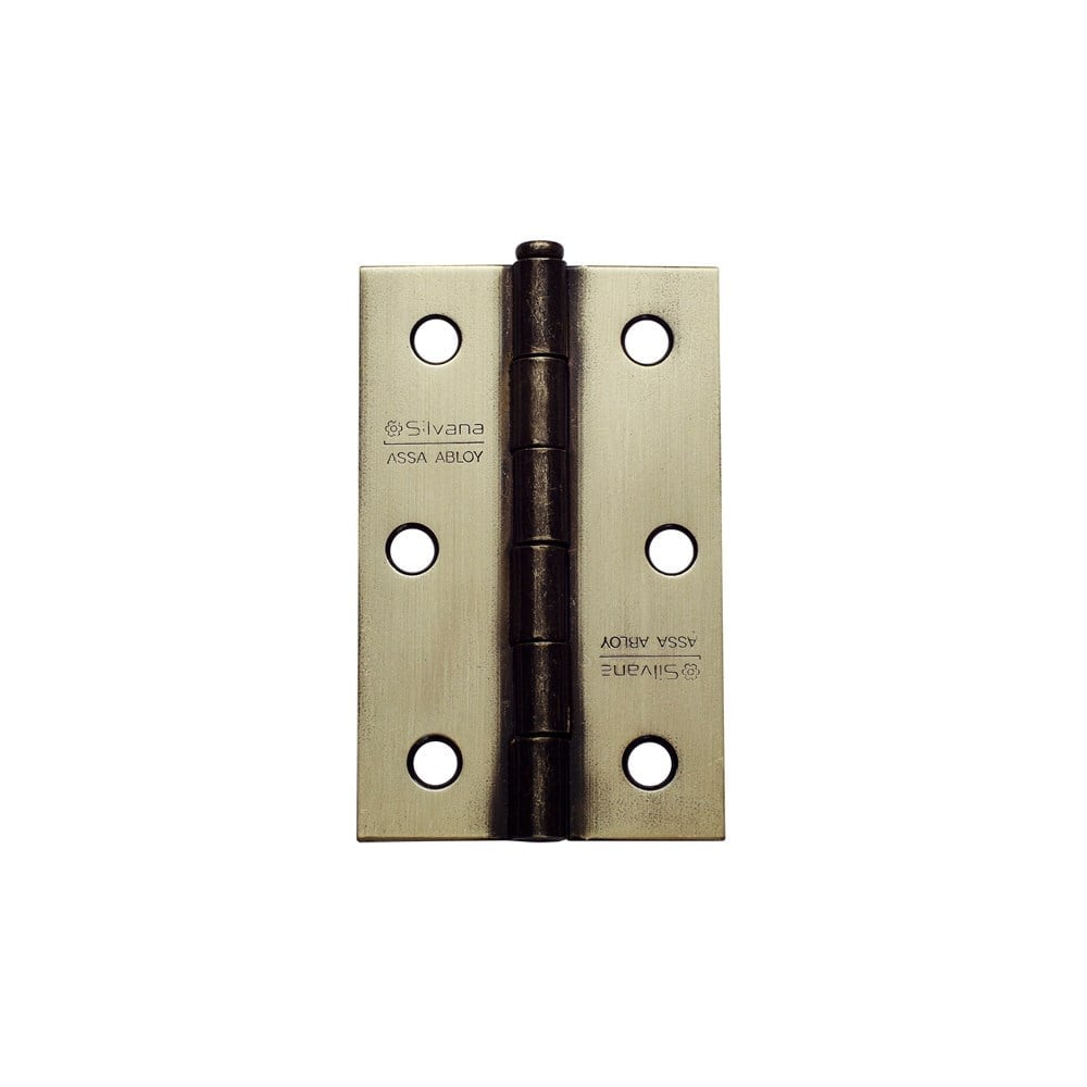 Dobradiça Silvana 850 Ferro Zincado Oxidado Esmaltada 3" Blister com 3 Peças 98022