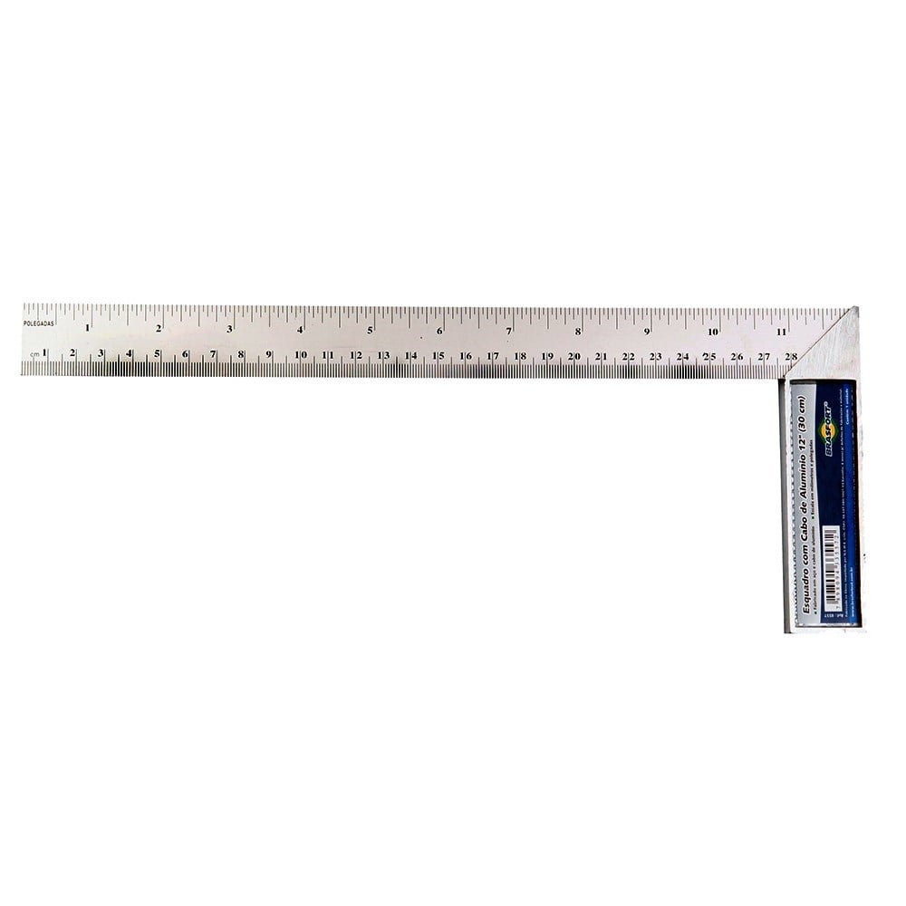 Esquadro Cabo Alumínio Brasfort 12" 30cm 8557