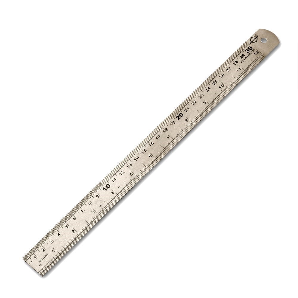 Régua de Aço Inoxidável Brasfort 300mm 8662