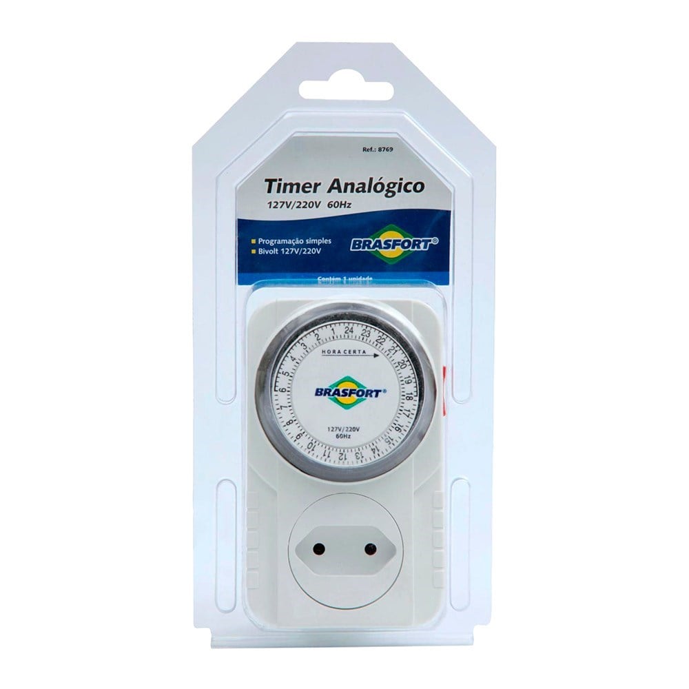 Timer Analógico Brasfort Bivolt 8769