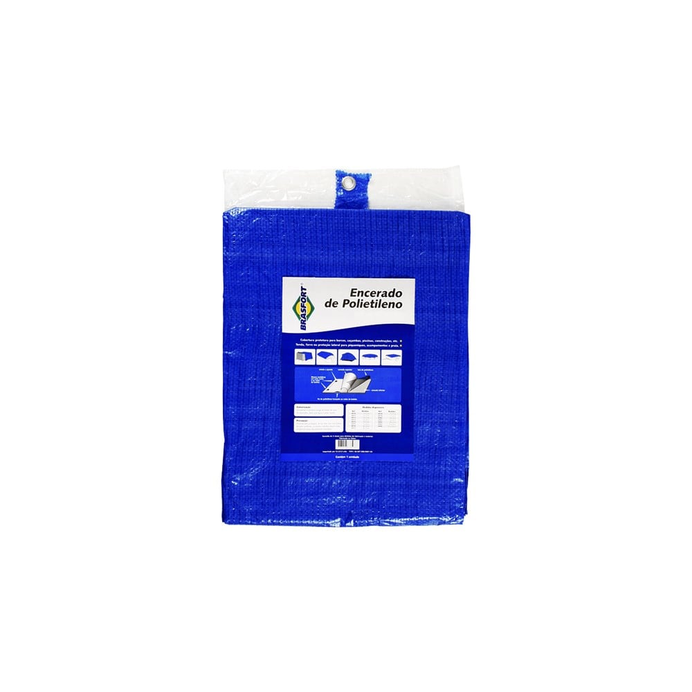Lona Carreteiro Brasfort Azul 7X 5M 100 Gramas por M² 8978