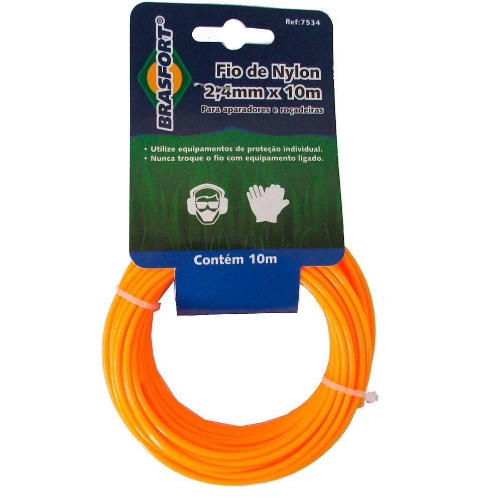 Fio de Nylon Brasfort Redondo 2.4MM/ 10M 7534