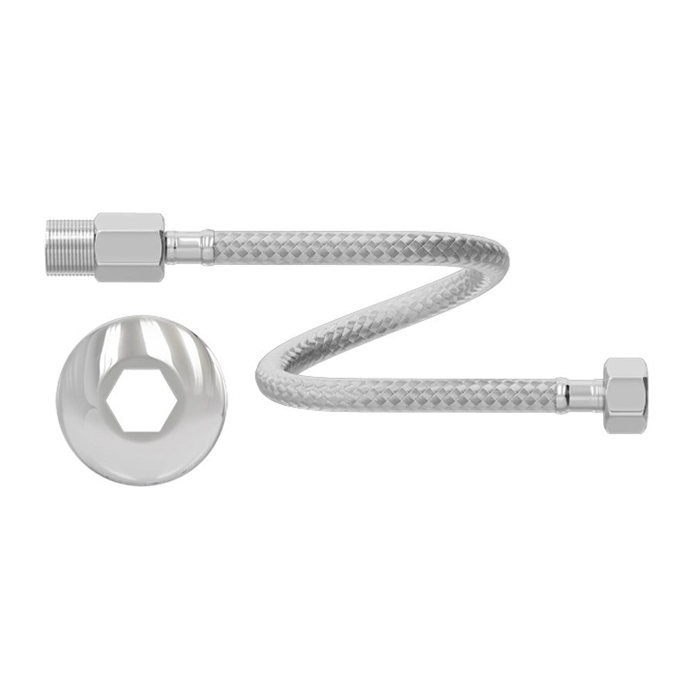Engate Flexível Metal Cromado Censi Malha Inox 30cm 7544-1