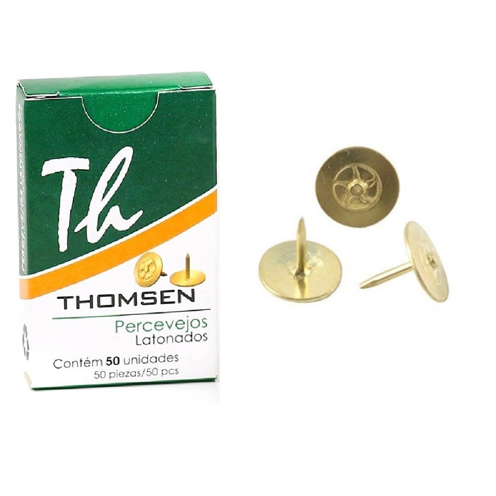 Percevejo Thomsen Latonado Caixa com 50 Peças PL-004