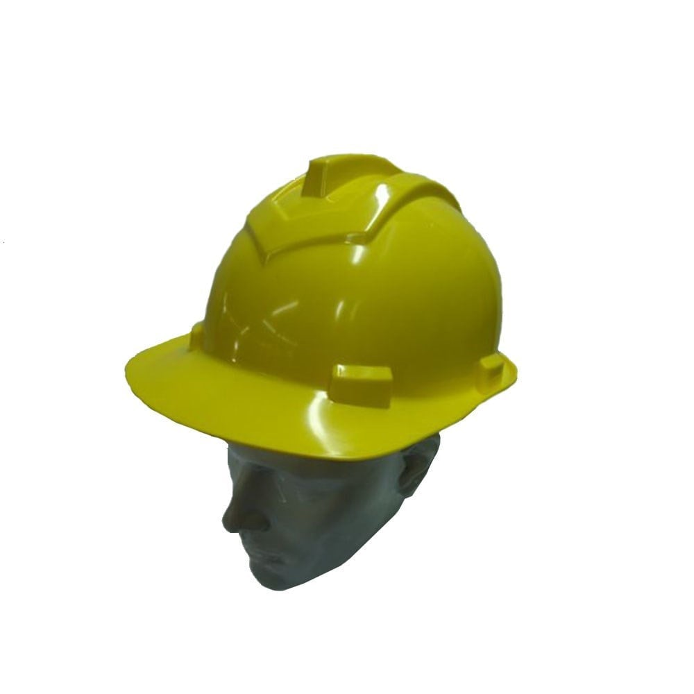 Capacete com Carneira Ledan Plástico Amarelo 2531