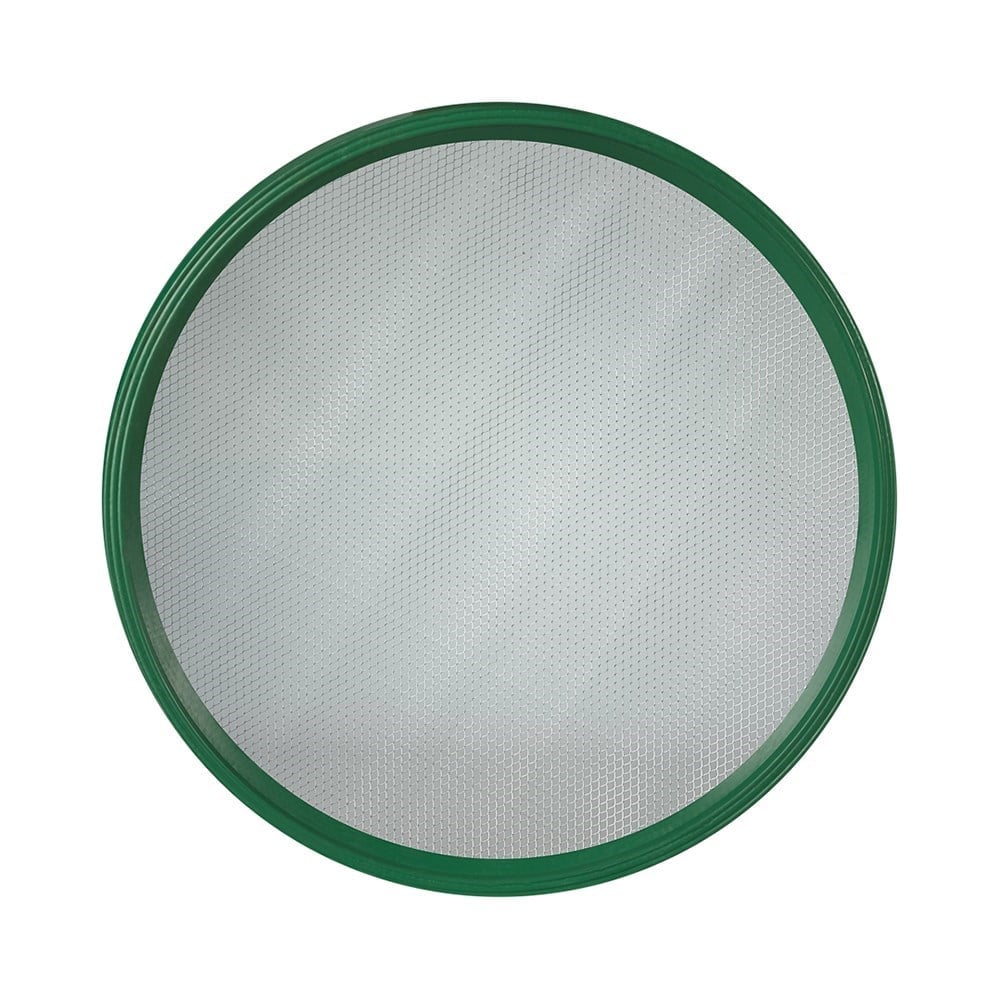 Peneira mm Fuba 25cm Chapa Expandida Aro Plástico Verde 24038